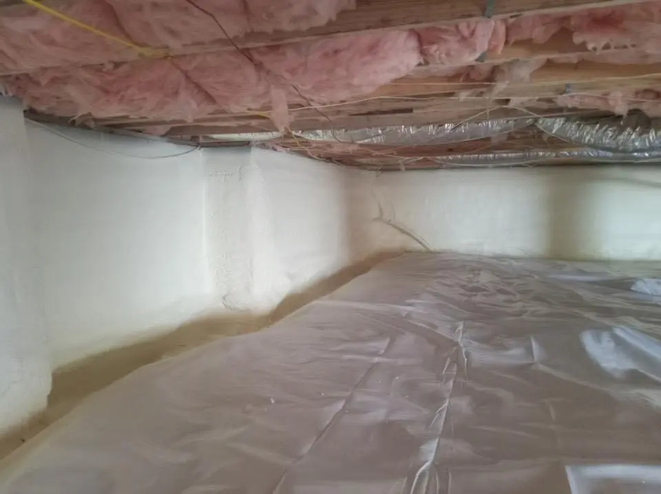 Crawl space encapsulation with closed-cell spray foam for Attic Insulation in Melrose